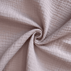 Ткань Муслин Жатый, цвет Пыльно-Розовый (на отрез)  в Мурине