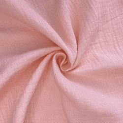 Ткань Муслин Жатый, цвет Нежно-Розовый (на отрез)  в Мурине