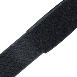 Контактная лента 25мм цвет Чёрный (велькро-липучка, на отрез)  в Мурине