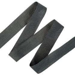 Окантовочная лента-бейка, цвет Чёрный 22мм (на отрез)  в Мурине