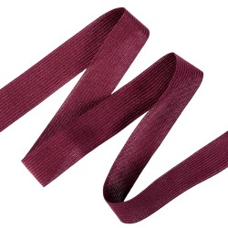 Окантовочная лента-бейка, цвет Бордовый 22мм (на отрез)  в Мурине
