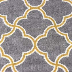 Интерьерная ткань Дак (DUCK), принт &quot;Орнамент на Сером&quot; (на отрез)  в Мурине
