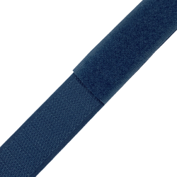 Контактная лента 25мм цвет Синий (велькро-липучка, на отрез)  в Мурине