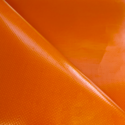 Тентовый материал ПВХ 450 гр/м2, Оранжевый (Ширина 160см), на отрез  в Мурине, 450 г/м2, 699 руб