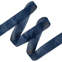 Окантовочная лента-бейка, цвет Синий 22мм (на отрез)  в Мурине
