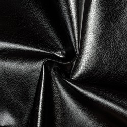 Ткань Дерматин (Кожзам) для мебели, цвет Черный (на отрез)  в Мурине
