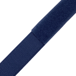 Контактная лента 25мм цвет Тёмно-Синий (Велькро-липучка), на отрез  в Мурине