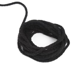 Шнур для одежды тип 2,  Чёрный (плетено-вязаный/полиэфир)  в Мурине